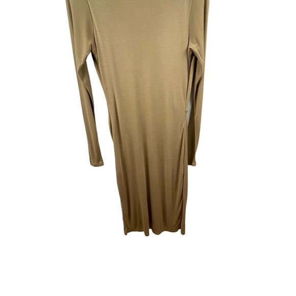 18. NWT Ted Baker Neyda Wrap Dress Tan Camel Size 4/6 100% Lyocell Cowl Neck - Picture 6 of 15